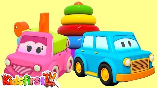 Learn colors for kids with the Clever Cars Kids cartoon [upl. by Pani]