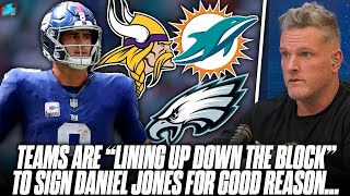 Teams Are quotLining Up Down The Blockquot To Sign Daniel Jones amp For Good Reason  Pat McAfee Show [upl. by Gerta]