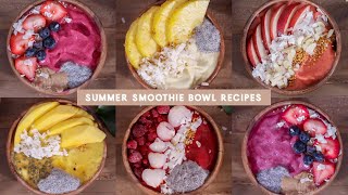 5 Thick Smoothie Bowl  Nice Cream Recipes summer edition  JLINHH [upl. by Surazal]