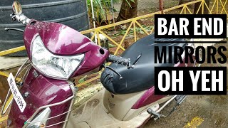 How To install Bar End Mirrors On Your Scooter  Steps In Hindi  Tvs Jupiter [upl. by Raynell143]