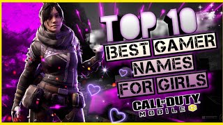 TOP 10 Best Gamer Names Ideas for Girls in Call of Duty  Best COD Names 2021🔥 [upl. by Leticia]