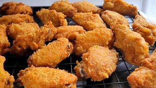 Easy fried chicken wings recipe no batter [upl. by Radec]