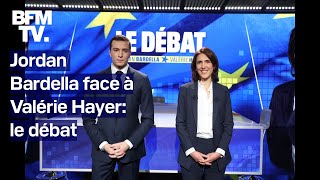 Européennes le premier débat entre Jordan Bardella et Valérie Hayer en intégralité [upl. by Littlejohn]