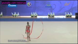 Aleksandra Soldatova Ribbon Final  Russian Championships Penza 2014 [upl. by Antonius]