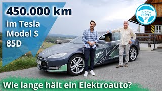 Wie lange hält ein Elektroauto  450000 km Tesla Model S Check [upl. by Tuddor]