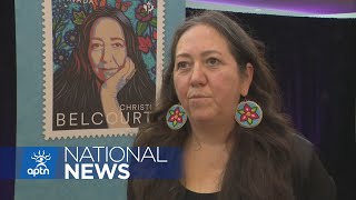 Canada Post issues stamp to honour work of Christi Belcourt  APTN News [upl. by Tebasile]