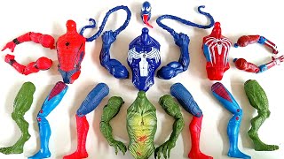 AVENGERS TOYS ASSEMBLE VENOM BLUE LIZARD SPIDERMAN SUPERHERO [upl. by Olotrab]