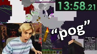 xQc Minecraft Speedrun Record PB NEW Analysis [upl. by Symer595]