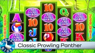 Classic Prowling Panther Slot Machine Bonus [upl. by Ahsercal120]