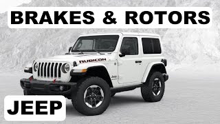 Jeep Wrangler Brakes and Rotors Replacement DIY [upl. by Fancy290]