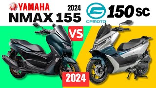 Yamaha NMAX vs CF Moto 150 SC  Side by Side Comparison  Specs amp Price  2024 [upl. by Noemys]