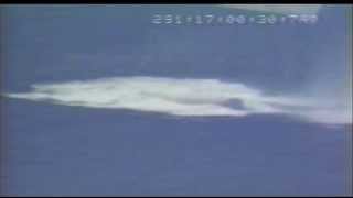 Space Shuttle SRB reentry and splashdown in the ocean after launch [upl. by Ynaffat]