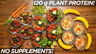 EASY HighProtein Vegan Meal Prep 1800 Calories [upl. by Hertberg]