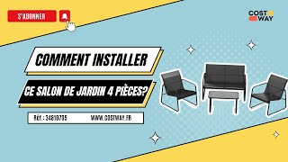 Comment installer ce Salon de Jardin 4 Pièces de Costway [upl. by Letrice]