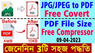 Free PDF File Compressor 2023  Free JPEGJPG to PDF File converter  Free ImagePhoto Resize 2023 [upl. by Jehius272]