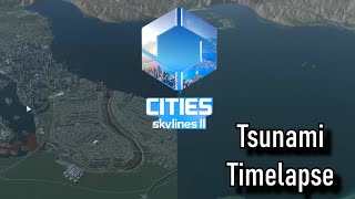 Tsunami Timelapse  Megalopolis Depopulation  Cities Skylines II [upl. by Aisereht]