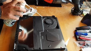 Tutorial Playstation 4 Pro Lüfter reinigenentstauben OHNE GARANTIE VERLUST HD [upl. by Ayaj]