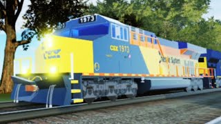 Trenes en BloxyvilleRobloxia Roblox CSX 1973BNSF Executive y más [upl. by Nnyllaf]