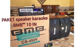 PAKET KARAOKE BMB 10 IN  POWER AMPLI DATspeaker ashley BMBSPEAKERpaketkaraoke [upl. by Nohshan]