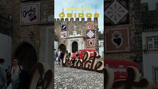 Óbidos Portugal 🇵🇹 Chocolate Festival Town Inside the Walls of a Castle shorts obidos [upl. by Anoik]