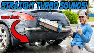 The BEST Sounding 350z In The WORLD Tomei Ti Install Twin Turbo Vr30 350z [upl. by Annelak]