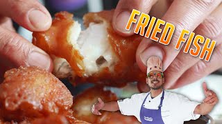 Insane Crispy Fried Fish  Kibbeling  HappyChef [upl. by Nuahsyt]