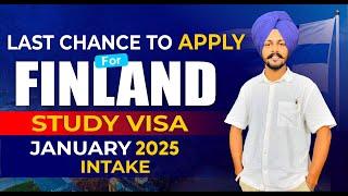 Last Chance to Apply for Finland Study Visa  January 2025 Intake  Finland Student Visa Finland [upl. by Croix]