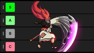 Guilty Gear Strive Baiken Attack Tier List [upl. by Hester]