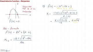 Kwadratische functies  Nulpunten [upl. by Ednew312]