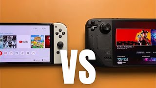 Switch OLED vs Steam Deck OLED The Ultimate Showdown [upl. by Hsevahb]