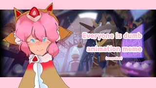 Everyone is dumb meme  Strawberry crepe cookie  remake [upl. by Billi]