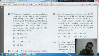 Q22 Engineering Services Pre IES 2017  Topic Heat Transfer [upl. by Cotterell]