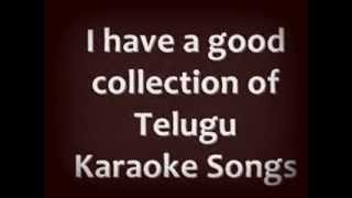 TELUGU KARAOKE SONGS  ALL KARAOKE SONGS [upl. by Cyrano]