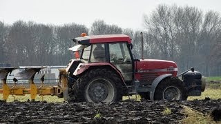 Ploegen met een Case 5150 in Oostwoud langs de N240 bij Medemblik  The Netherlands [upl. by Huberman]