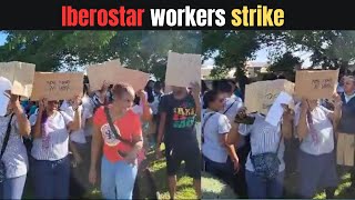 Iberostar workers on strike Protesting on the of the roadside [upl. by Nnairda493]