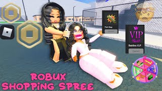 Roblox baddies robux shopping spree [upl. by Airolg2]