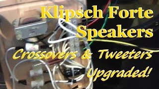 Replacing Crossovers in Klipsch Forte I Speakers using Bob Crites Specifications [upl. by Dugas]