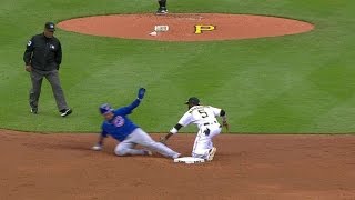 CHCPIT Cervelli throws out Baez at second base [upl. by Ahseret967]