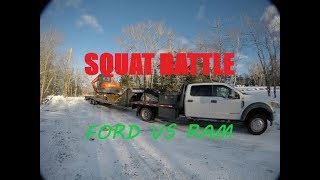 FORD F550 VS RAM 5500 30K SQUAT BATTLE [upl. by Eisen]