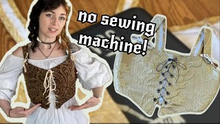 how to make a ren faire corsetbodice from thrifted materials  easy amp affordable DIY [upl. by Aramit]