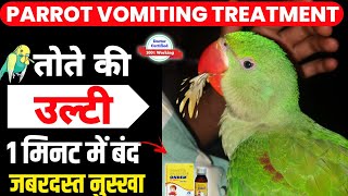 तोते को उलटी क्यों होती है  Parrot Vomiting Treatment In Hindi [upl. by Gomer]