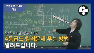 정답률 3 킬러문제 4등급도 푸는 방법 알려드릴게요  2024학년도 6월 모의고사 22번 한태희 [upl. by Lydia]