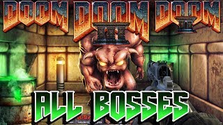 Doom 1  2  3  DLC  All Bosses  Endings [upl. by Esylla376]