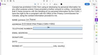 HOW TO FILL YOUR CONSENT FORM AND SMSCOURIER FORM for 2 way courier service VFS GLOBAL CANADA [upl. by Siram]