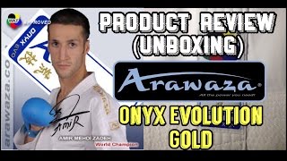 Product Review Arawaza Onyx Evolution Gold Kumite KarateGi unboxing [upl. by Hubey]