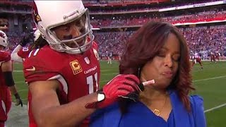 Fitzgerald tries to give Pam Oliver smelling salts before report [upl. by Ajnek273]