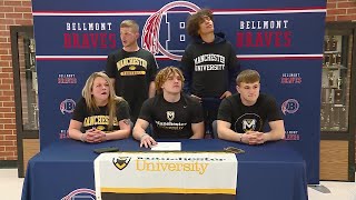 Bellmonts Isaac Bodkins full signing day interview with Manchester University football 3172023 [upl. by Aissila]