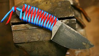 KNIVES MADE OUT OF SCRAP METAL Trollsky Knifemaking [upl. by Rudin]