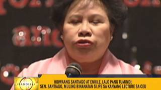 Miriam blasts Enrile in university talk [upl. by Allicirp27]