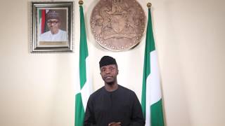 Prof Yemi Osinbajo National Broadcast On DemocracyDay 2017 [upl. by Dell]